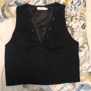 Lush Black Crop Top